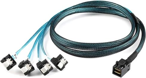 M1NI S/A/S HD 12G SFF8643 إلى 4 SATA Cable Internal SFF 8643 Motherboard Controller to 4 SATA Cable Server Drive Server (1M) in Kuwait