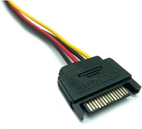 SATA II DISK POWER 15PIN SATA MALE إلى أنثى 2 من الإناث 15PIN POWER HDD SPLITTER H &*igh qu> ality y 1 to 2 extension cable 18cm (1 male to 2 female) in Saudi Arabia