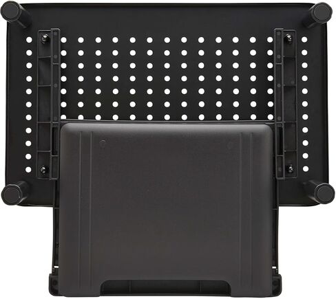 TRIPP LITE Single Monitor Riser Stand للمكتب مع درج التخزين ، والطول القابل للتعديل ، والبناء المعدني مع فتحات تدفق الهواء وأقدام المطاط ، والأسود ، و 15 × 9 بوصة منصة ، وضمان 5 سنوات (MR159D) in Saudi Arabia