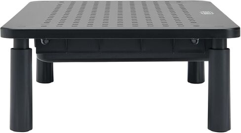 TRIPP LITE Single Monitor Riser Stand للمكتب مع درج التخزين ، والطول القابل للتعديل ، والبناء المعدني مع فتحات تدفق الهواء وأقدام المطاط ، والأسود ، و 15 × 9 بوصة منصة ، وضمان 5 سنوات (MR159D) in Saudi Arabia