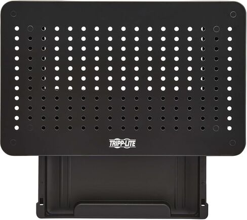 TRIPP LITE Single Monitor Riser Stand للمكتب مع درج التخزين ، والطول القابل للتعديل ، والبناء المعدني مع فتحات تدفق الهواء وأقدام المطاط ، والأسود ، و 15 × 9 بوصة منصة ، وضمان 5 سنوات (MR159D) in Saudi Arabia