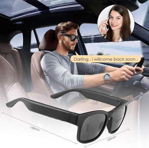 SMART AUDIO Bluetooth Sunglasses IPX4 مقاوم للماء UV400 UV400 استقطاب سماعات رأس المال اللاسلكية مكبر صوت Sunglass in Kuwait