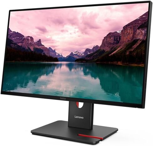 Lenovo ThinkVision 24" FHD IPS Monitor with 4ms Response Time, Anti Glare, Flicker Free, VESA Mount (100mm), Displayport, HDMI & Dockztorm USB Port Expander, Black Color in Saudi Arabia