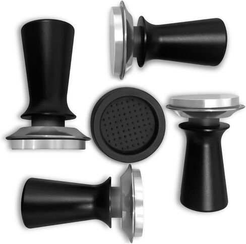 58mm Coffee Tamper - Premium Stainless Steel Espresso Press with Flat Base, Spring Loaded, Ergonomic Handle for Barista-Quality Espresso & Consistent Tamping, Perfect for Home & Commercial Use in Saudi Arabia
