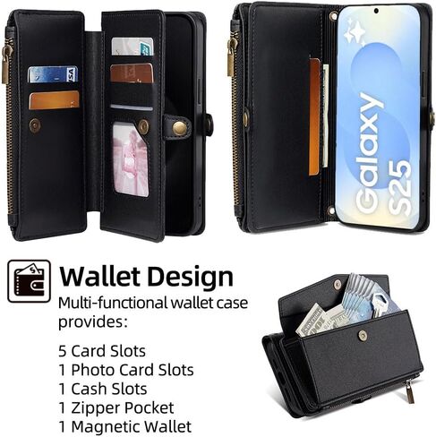 حقيبة محفظة Leedia Crossbody لـ Galaxy S25 للنساء ، PU Leather Flip مع حامل بطاقة [RFID] in Saudi Arabia