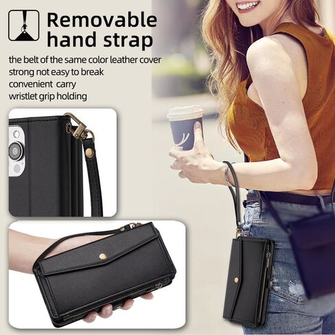 حقيبة محفظة Leedia Crossbody لـ Galaxy S25 للنساء ، PU Leather Flip مع حامل بطاقة [RFID] in Saudi Arabia