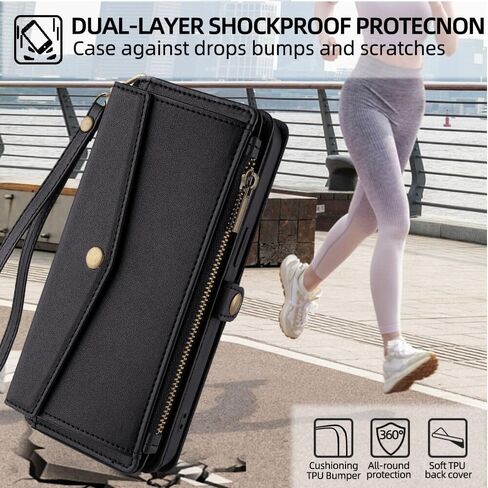 حقيبة محفظة Leedia Crossbody لـ Galaxy S25 للنساء ، PU Leather Flip مع حامل بطاقة [RFID] in Saudi Arabia