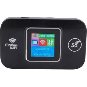 4G 5G Portable WiFi Hotspot, 300Mbps High Speed Mobile Router with SIM Card Slot and LED Display, Supports 12 Devices, 5G LTE Portable Router for Travel, Home, Gaming in Kuwait