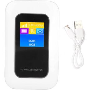 Mobile WiFi Hotspot, 4G LTE Unlocked Portable Router with SIM Card Slot and Large Battery, for Travel Business Self Driving Family in Kuwait