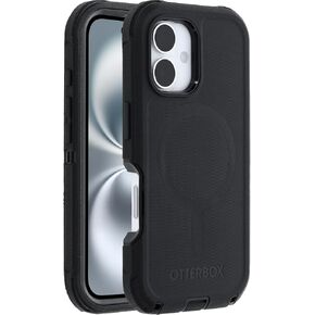 OtterBox iPhone 16 Plus Phone Case Defender Series Military-Grade Drop Protection, MagSafe, Shockproof Protective Phone Cover, Slim Fit with Raised Bezel, Non-Retail Packaging (Black) in Kuwait