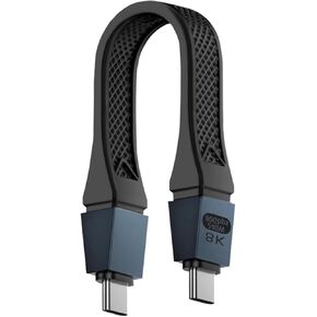 Poyiccot Short USB C Cable 5inch ، عالي السرعة 80 جيجابت في الثانية ، عرض النطاق الترددي 120 جيجابت في الثانية ، PD 240W ، كابل Thunderbolt 5 مقابل 16K ، 8K/6K ، USB C الحبل الأسود ، من أجل Thunderbolt 4/3 ، USB 4 ، SSD ، MacBook ، MacBook in Kuwait