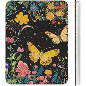 Y2k Butterfly Floral Daisy Case with Pen Holder Slim Lightweight Trifold Stand Compatible with iPad mini 4/5/6 Mini4/5（7.9in） in Kuwait