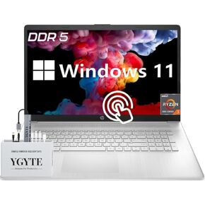 HP 17.3 Touchscreen Laptop Computer, 17 Inch HD+ Touch Screen Laptop, AMD Ryzen 3, Windows 11, 8GB DDR5 RAM, 512GB SSD, 10-Key Number Pad in Kuwait