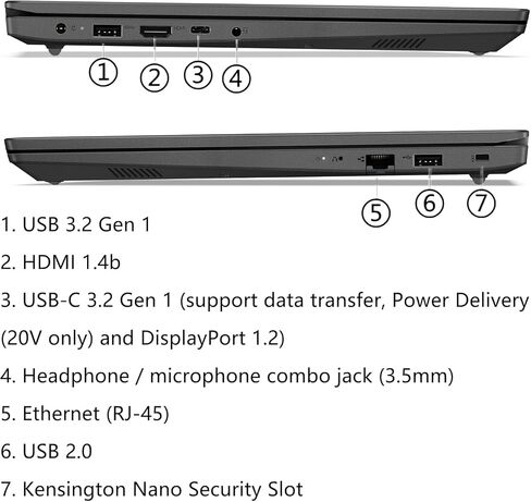 كمبيوتر Lenovo المحمول 15.6 "FHD V15 G4 Business & Home Captops ، Intel 10-Core I7-13620H (Beats Ultra 7 255U) ، 24GB RAM ، 1TB PCIE SSD ، WIFI 6 ، BT ، Type-C ، HDMI ، Windows 11 Pro W/BWE Accessories in Kuwait