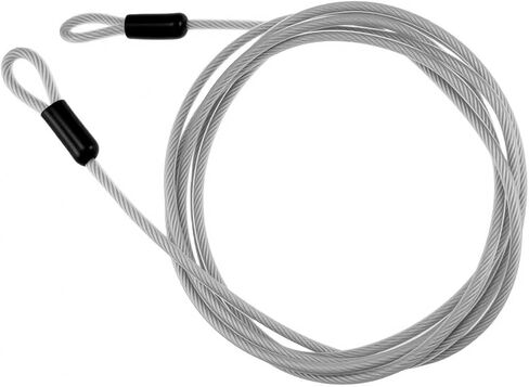 10FT 5mm Stainless Steel Security Cable Lock, Steel Coated Braided Double Loop Flexible Wire Rope for Bicycles, Luggage, Gates & Outdoor Equipment (1 Pack) in Kuwait