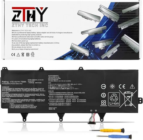 C41N1802 Battery Replacement for ASUS Rog Zephyrus S 3s Plus GX701 GX701G GX701GV GX701GVR GX701GX GX701GW GX735GV GX735GW GX735GX GX701GXR GX701GWR GX735GVR GX735GWR GX735GXR GX735LWS GX701LV GX701LW in Saudi Arabia
