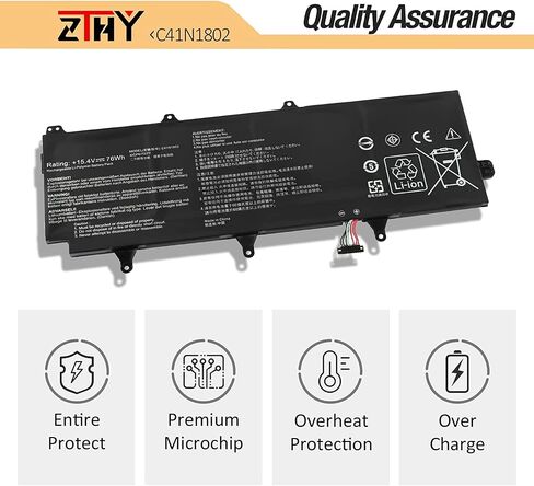 C41N1802 Battery Replacement for ASUS Rog Zephyrus S 3s Plus GX701 GX701G GX701GV GX701GVR GX701GX GX701GW GX735GV GX735GW GX735GX GX701GXR GX701GWR GX735GVR GX735GWR GX735GXR GX735LWS GX701LV GX701LW in Saudi Arabia
