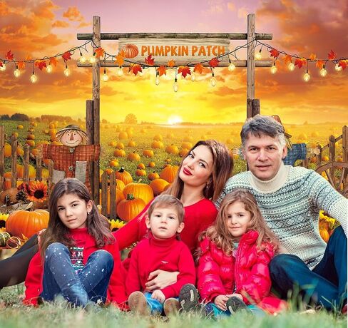 Fall Backdrop Autumn Pumpkin Patch Photography Background for Autumn Birthday Baby Shower Thanksgiving Party Decorations Supplies Halloween Photo Banner (7x5FT（210x150cm）) in Kuwait
