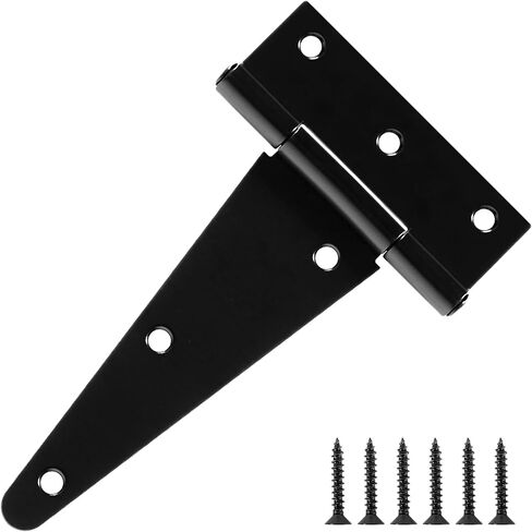 12 Inch Shed Door Hinges T-Strap Gate Hinge Heavy Duty 2 Pack Barn Farm Fence Tee Hinges for Doors Outdoor Kitchen Wood Cabinet Interior Exterior Window Bar Shop Matte Blake Door Hinge Hardware Kit in Kuwait