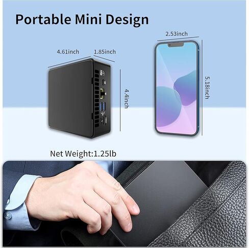 Reatan Intel NUC11PAHI7 MINI PC/HTPC ، MINI Gaming Computer OS 11 ، حتى 4.7 جيجا هرتز توربو ، 32 جيجابايت NVME 1TB SSD DDR4 RAM ، WIFI 6 ، BT 5.2 Thunderbolt 3.8k دعم ، مراقبة رباعية ، مراقبة رباعية in Kuwait