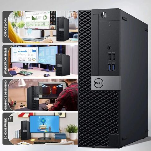 Dell OptiPlex 5070 Desktop Computer PC Intel Core i7-9700 (8-Cores), 16GB DDR4 Ram, 256GB SSD, WiFi, Keyboard & Mouse, Windows 11 Pro (Renewed) in Saudi Arabia
