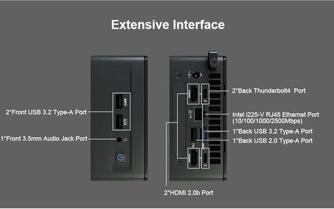 REATAN Intel NUC12WSKI5 MINI PC/HTPC ، OS 11 MINI COMPUTER ، I5-1240P 10C/12T ، حتى 4.4 GHz Turbo ، NVME SSD DDR4RAM ، WIFI 6 ، BT 5.2 Thunderbolt in Kuwait