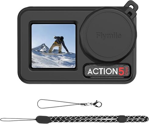 علبة السيليكون لـ DJI Osmo Action 5 Pro ، غطاء محكم 4-in-1 من أجل DJI Action 5 Pro مع حزام/العدسة المفقودة. in Kuwait