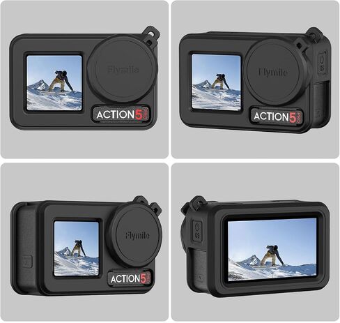 علبة السيليكون لـ DJI Osmo Action 5 Pro ، غطاء محكم 4-in-1 من أجل DJI Action 5 Pro مع حزام/العدسة المفقودة. in Kuwait
