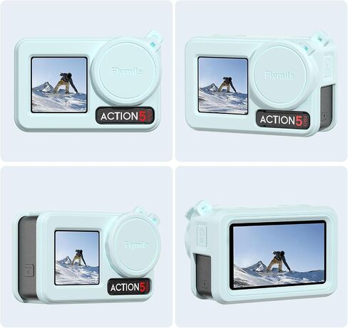 علبة السيليكون لـ DJI Osmo Action 5 Pro ، غطاء محكم 4-in-1 من أجل DJI Action 5 Pro مع حزام/العدسة المفقودة. in Kuwait