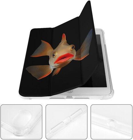 Red Lipped Batfish Case with Pen Holder Slim Lightweight Trifold Stand Compatible with iPad mini 4/5/6 Mini6（8.3in） in Saudi Arabia