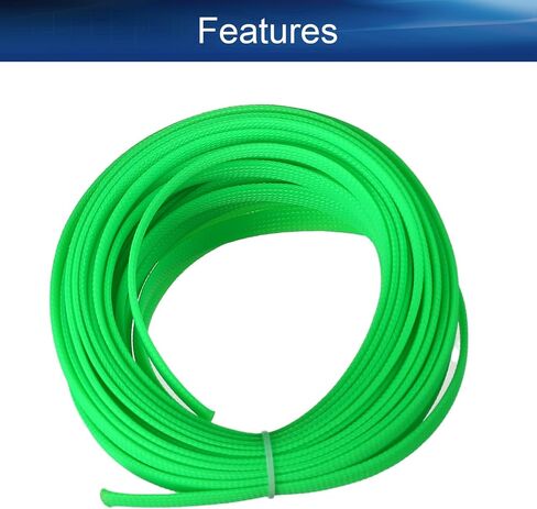 Bettomshin 1Pc 32.8Ft(10m) Cable Management Sleeve, 3/16"(4mm) Width PET Yellow Cord Protector, Wire Loom Tube Insulated Split Sleeving for USB Cable Power Cord Organizer Video Cable Hider in Kuwait