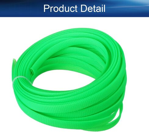 Bettomshin 1Pc 32.8Ft(10m) Cable Management Sleeve, 3/16"(4mm) Width PET Yellow Cord Protector, Wire Loom Tube Insulated Split Sleeving for USB Cable Power Cord Organizer Video Cable Hider in Kuwait