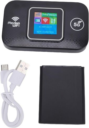 4G 5G PORTABLE WIFI Hotspot ، 300MBPS HIPE ROUTER MOPPLY مع فتحة بطاقة SIM وعرض LED ، تدعم 12 جهازًا ، جهاز توجيه محمول 5G LTE للسفر ، المنزل ، الألعاب in Kuwait