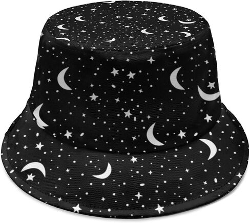 Goth Bucket Hat Sun Moon Star Hat for Women Men Fashion Travel Summer Outdoor Beach Hats Comfortable Fishing Cap in Saudi Arabia