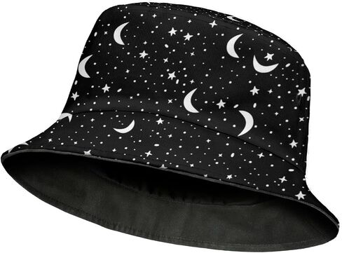 Goth Bucket Hat Sun Moon Star Hat for Women Men Fashion Travel Summer Outdoor Beach Hats Comfortable Fishing Cap in Saudi Arabia