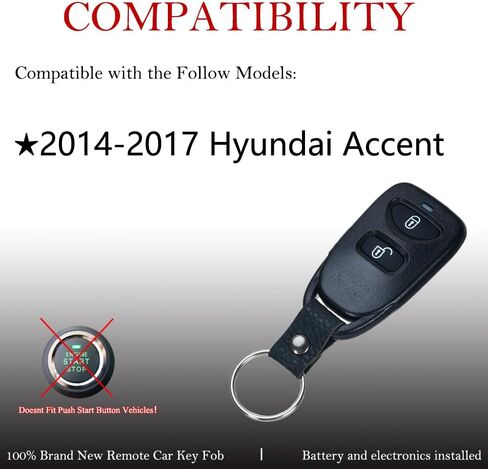 Mechanmagic Key FOB الإدخال بدون مفتاح نوبات لهجة Hyundai 2014 2015 2015 2017 استبدال التحكم عن بعد TQ8-RKE-4F14 95430-1R300 3 أزرار in Kuwait