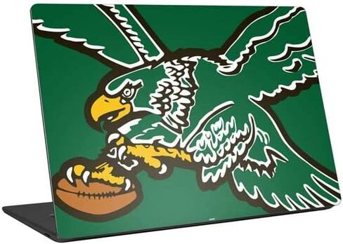 Skinit Laptop Decal Skin Compatible with Universal Laptop 17in (13.8 x 10in) - Officially Licensed NFL Philadelphia Eagles Retro Logo Design in Saudi Arabia
