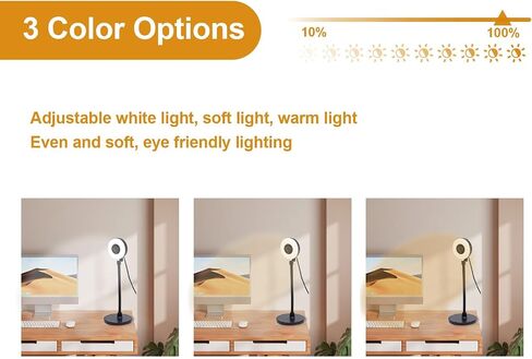Yunseity Autofocus Webcam, 5MP HD USB Web Cam with Fill Light, Built in Mic for Online Learning, Streaming in Kuwait