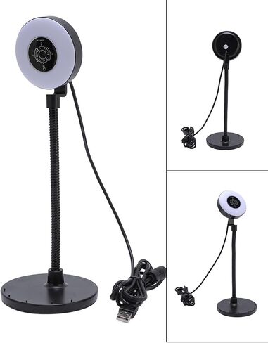 Yunseity Autofocus Webcam, 5MP HD USB Web Cam with Fill Light, Built in Mic for Online Learning, Streaming in Kuwait