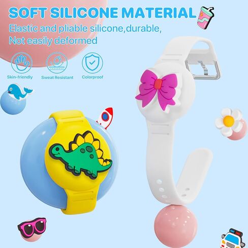 RFUNGUANGO Children's Wristband AirTag Bracelet, Cute Cartoon Children's AirTag Bracket, Full Coverage Hidden Design, Healthy Nylon Material?Crown? in Kuwait