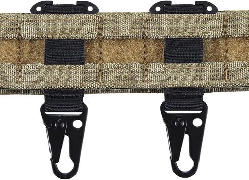Tactical MOLLE Clip with Clash Hook Hanging Carabiner T-Mount Belt Clip for Duty Belt Gloves Key Clip Tactical Gear Clip Molle System Accessories 2Pcs in Saudi Arabia