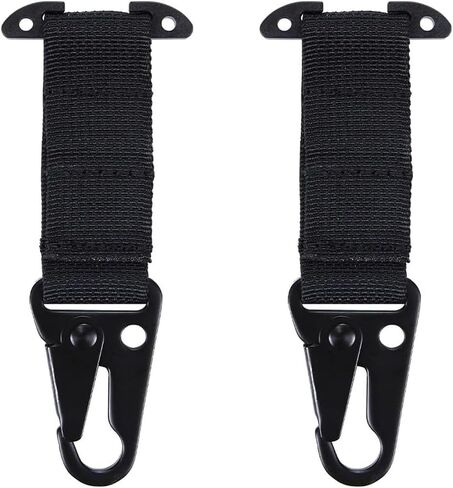 Tactical MOLLE Clip with Clash Hook Hanging Carabiner T-Mount Belt Clip for Duty Belt Gloves Key Clip Tactical Gear Clip Molle System Accessories 2Pcs in Saudi Arabia