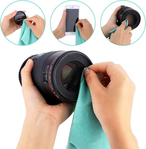 Front Center Pinch Lens Cap Cover Protector + Cap Keeper + Cleaning Cloth for Nikon AF Nikkor 28-200mm f/3.5-5.6D Zoom Lens in Saudi Arabia