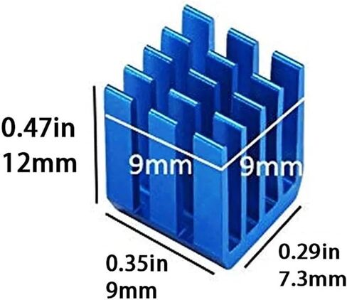 100pcs توت التوت الأزرق عن الألومنيوم البارد 9x9x12mm مع لاصق (يأتي مع شريط 3M) in Kuwait