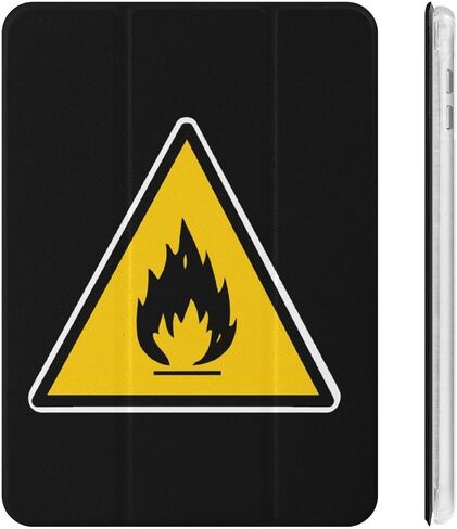Inflammable Sign Hazardous Case with Pen Holder Slim Lightweight Trifold Stand Compatible with iPad mini 4/5/6 Mini6（8.3in） in Kuwait