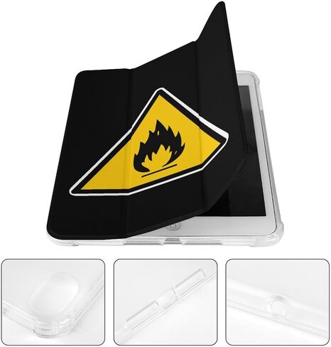 Inflammable Sign Hazardous Case with Pen Holder Slim Lightweight Trifold Stand Compatible with iPad mini 4/5/6 Mini6（8.3in） in Kuwait