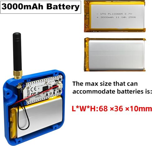 Heltec WiFi Lora 32 لوحة تطوير مع 3000 مللي أمبير في الساعة بطارية Meshtastic Lorawan متوافقة مع ESP32-S3 SX1262 شريحة OLED من النوع C USB IOT Smart Home Wireless Projects Case (N32 Red) in Kuwait