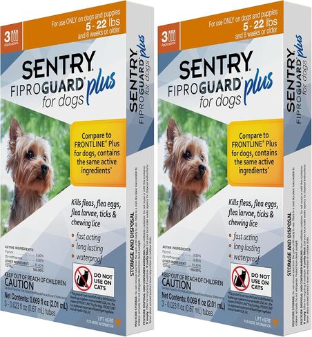 SENTRY PET CARE SENTRY Fiproguard Plus for Dogs, Flea and Tick Prevention for Dogs (89-132 Pounds), Includes 6 Month Supply of Topical Flea Treatments in Saudi Arabia