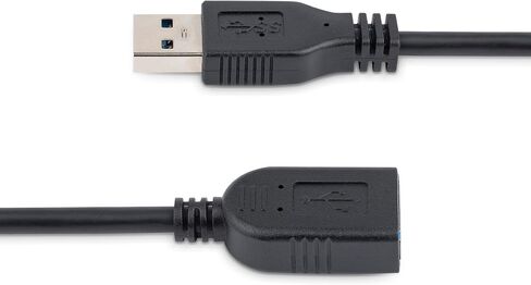Startech.com 4-port USB 3.0 SuperSpeed ​​Hub مع محول الطاقة-5 جيجابت في الثانية و 6 بوصات USB 3.0 (5 جيجابت في الثانية) محول التمديد (USB-A ذكر إلى USB-A أنثى) in Saudi Arabia