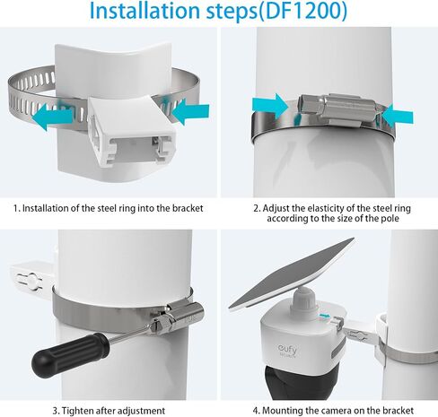 Gutter Mount and Pole Mount Compatible with Eufy Security SoloCam S340, Solar Security Camera in Saudi Arabia